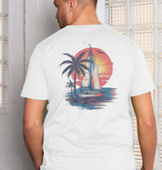 Wave Runner Back Print – Organic Cotton Tee - Sea & Piscine