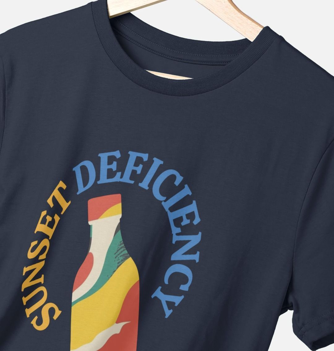 Sunset Deficiency – Organic Cotton Tee - Sea & Piscine