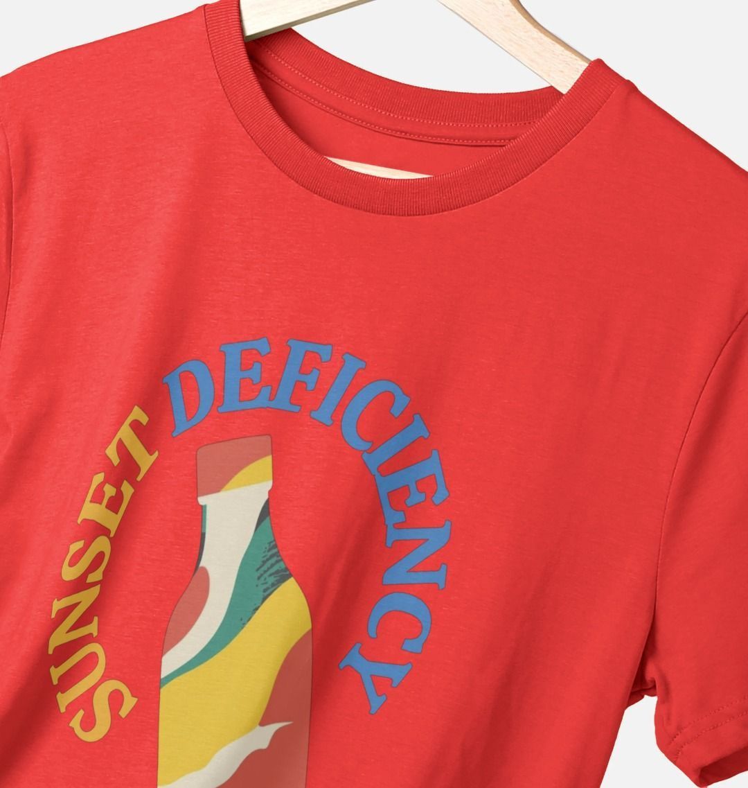 Sunset Deficiency – Organic Cotton Tee - Sea & Piscine